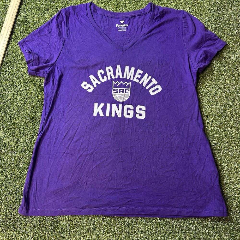 Fanatics Sacramento Kings Womenās Short Sleeve Shirt Size M NBA NWOT